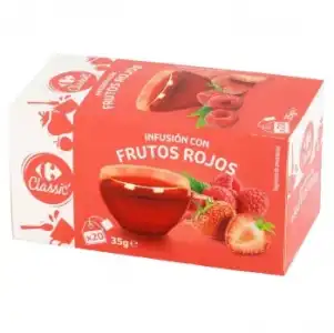Infusión de frutos rojos en bolsitas Classic Carrefour 20 ud.