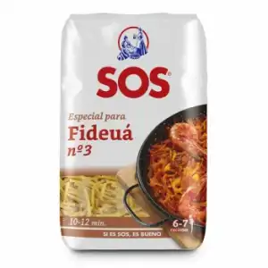 Pasta especial fideua no3 SOS 500 g.