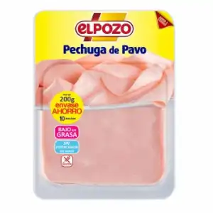 Pechuga de pavo en lonchas El Pozo sin gluten 200 g.