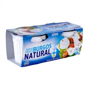 Queso fresco Burgos natural Hacendado 2 tarrinas X 0.25 kg