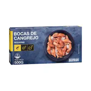 Bocas de cangrejo pequeñas Hacendado congeladas Caja 0.5 kg