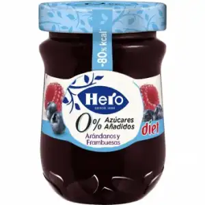 Confitura de arándano y frambuesa Diet Hero 280 g.