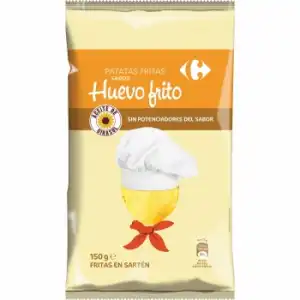 Patatas fritas sabor huevo frito Carrefour 150 g.