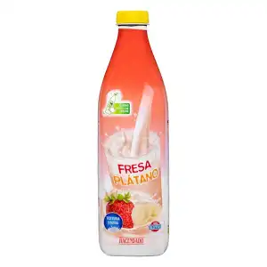 Bebida láctea con fresa y plátano Hacendado Botella 1.5 kg