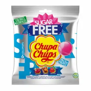 Caramelos con palo sin azúcar Chupa Chups sin gluten 6 ud.