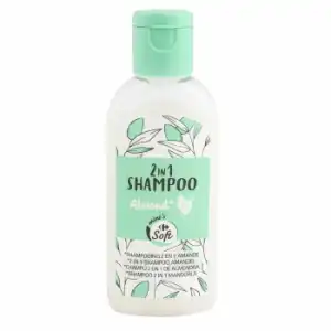 Champú 2 en 1 con aceite de almendras dulces para todo tipo de cabello mini ́s Carrefour 75 ml