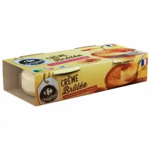 Crema catalana Original Carrefour pack de 2 unidades de 100 g.