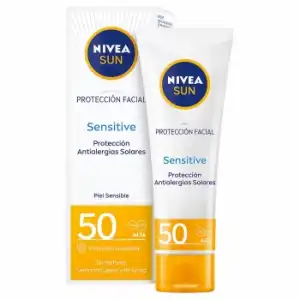 Crema solar facial SPF 50+ Sensitive Nivea Sun 50 ml.