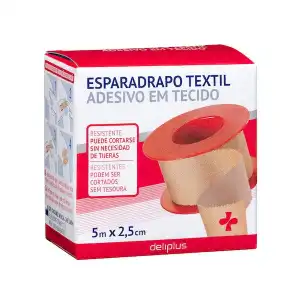 Esparadrapo 100% textil de viscosa Deliplus resistente Caja 1 ud