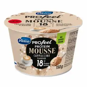 Mousse de cappuccino alto en proteínas Valio Profeel Protein 150 g.