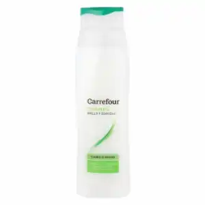 Champú brillo y suavidad para cabello graso Carrefour 750 ml.