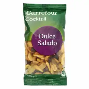 Cocktail de frutos secos dulce y salado Carrefour 125 g.