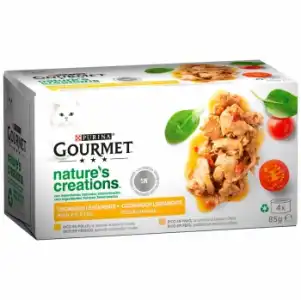 Comida húmeda surtido de carne para gato adulto Purina Gourmet Nature's Creations 4x85 g