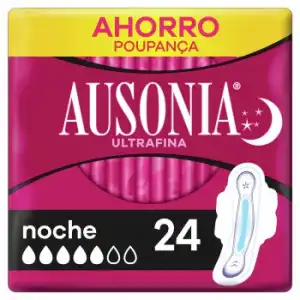 Compresas con alas para noche ultrafina Ausonia 24 ud.