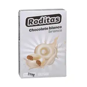 Galletas Roditas bañadas con chocolate blanco Hacendado Caja 0.3 kg