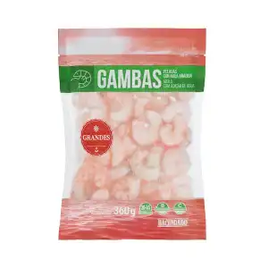 Gamba pelada cruda tamaño grande Hacendado ultracongelada Paquete  kg