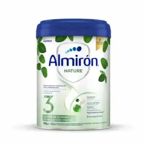 Leche infantil de crecimiento desde 1 año en polvo Almirón Nature 3 sin aceite de palma lata 800 g.