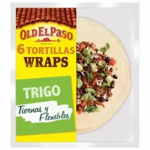 Tortillas de trigo wraps Old el Paso sin lactosa 350 g.