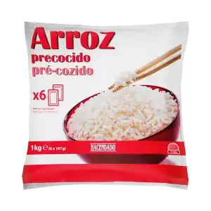 Arroz precocido Hacendado ultracongelado Paquete 1 kg