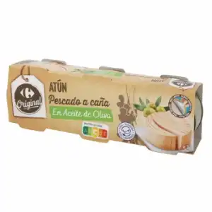 Atún en aceite de oliva Carreofur pack de 3 unidades de 52 g.