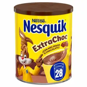 Cacao soluble instantáneo extra chocolate Nestlé Nesquik sin gluten 390 g.