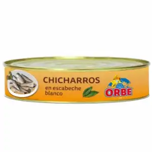 Chicharros en escabeche blanco Orbe sin gluten y sin lactosa 360 g.