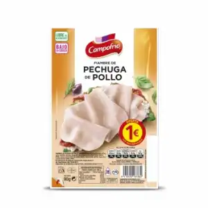 Pechuga de pollo Campofrío sin gluten sin lactosa 90 g.