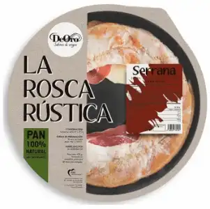 Rosca rústica de jamón serrano, bacon y queso DeOro 480 g.