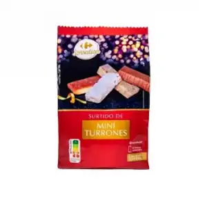 Turrón surtido en porciones Carrefour Sensation 300 g.