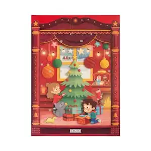 Calendario de Adviento Navidad Hacendado con chocolatinas de chocolate con leche