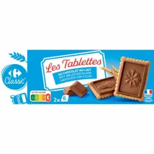 Galletas de mantequilla con tabletas de chocolate Carrefour Classic 150 g.