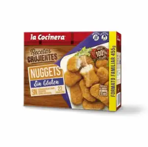 Nuggets de pollo Recetas Crujientes La Cocinera sin gluten y sin lactosa 455 g.