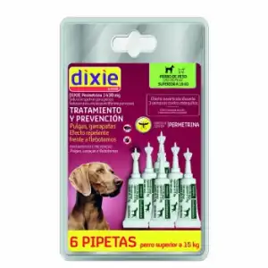 Pipetas Permetrina flebotomos 6X1 ml perro + 15KG