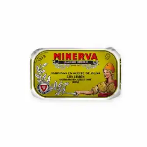 Sardinas en aceite de oliva con limón Minerva 85 g.