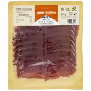 Tapa de Jamón de Cebo Ibérico 50% Raza Ibérica en lonchas Ibersierra sin gluten y sin lactosa 150 g