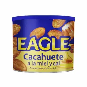 Cacahuetes fritos salados con miel Eagle sin gluten 250 g.