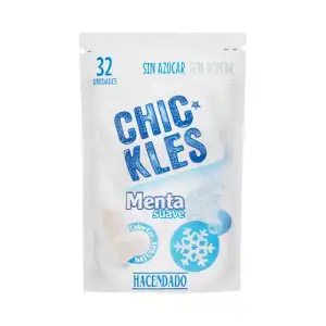 Chicle menta suave gragea Hacendado Paquete 0.045 100 g