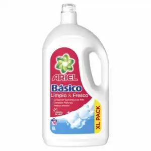 Detergente líquido limpio & fresco Básico Ariel 70 lavados.