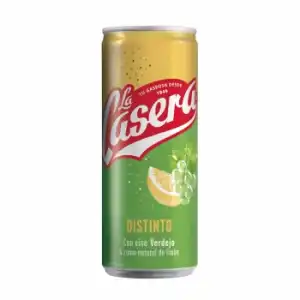 Distinto de verano La Casera con vino blanco Verdejo y con limón lata 33 cl.