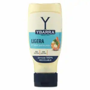 Mayonesa ligera Ybarra sin gluten y sin lactosa tarro 400 g.