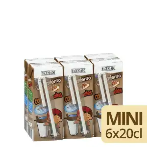 Preparado lácteo crecimiento cacao y cereales +1 año Hacendado 6 mini bricks X 200 ml