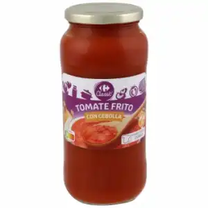 Tomate frito con cebolla Classic Carrefour sin gluten 560 g.