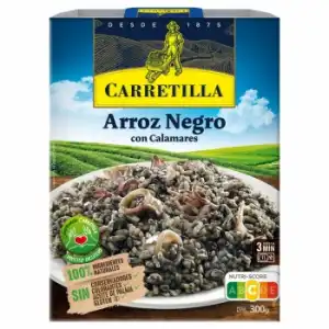 Arroz negro con calamares Carretilla sin gluten sin aceite de palma 300 g.