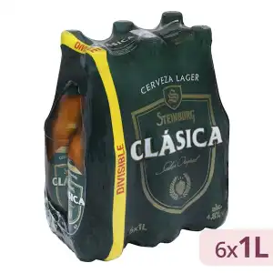 Cerveza Clásica Steinburg 6 botellas X 1 L