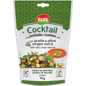 Cocktail de picatostes con aceite de oliva Esgir sin gluten y sin lactosa 70 g.