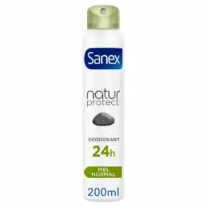 Desodorante en spray piel normal 24h con piedra de alumbre Natur Protect Sanex 200 ml.
