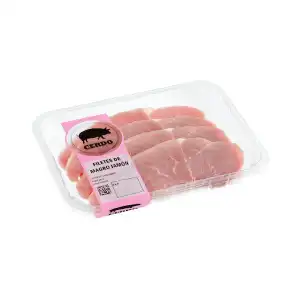 Filetes de cerdo magro jamón Bandeja 0.52 kg
