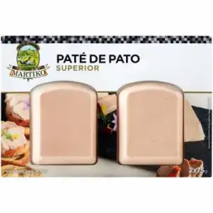 Paté de pato superior Martiko sin gluten pack de 2 unidades de 75 g.