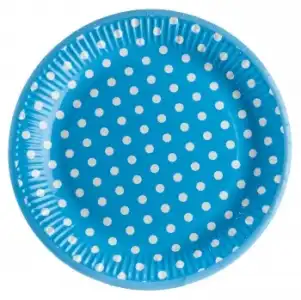 Plato Desechable CARREFOUR HOME 23 cm 8 ud -Celeste
