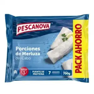 Porciones de merluza del Cabo Pescanova 700 g.
